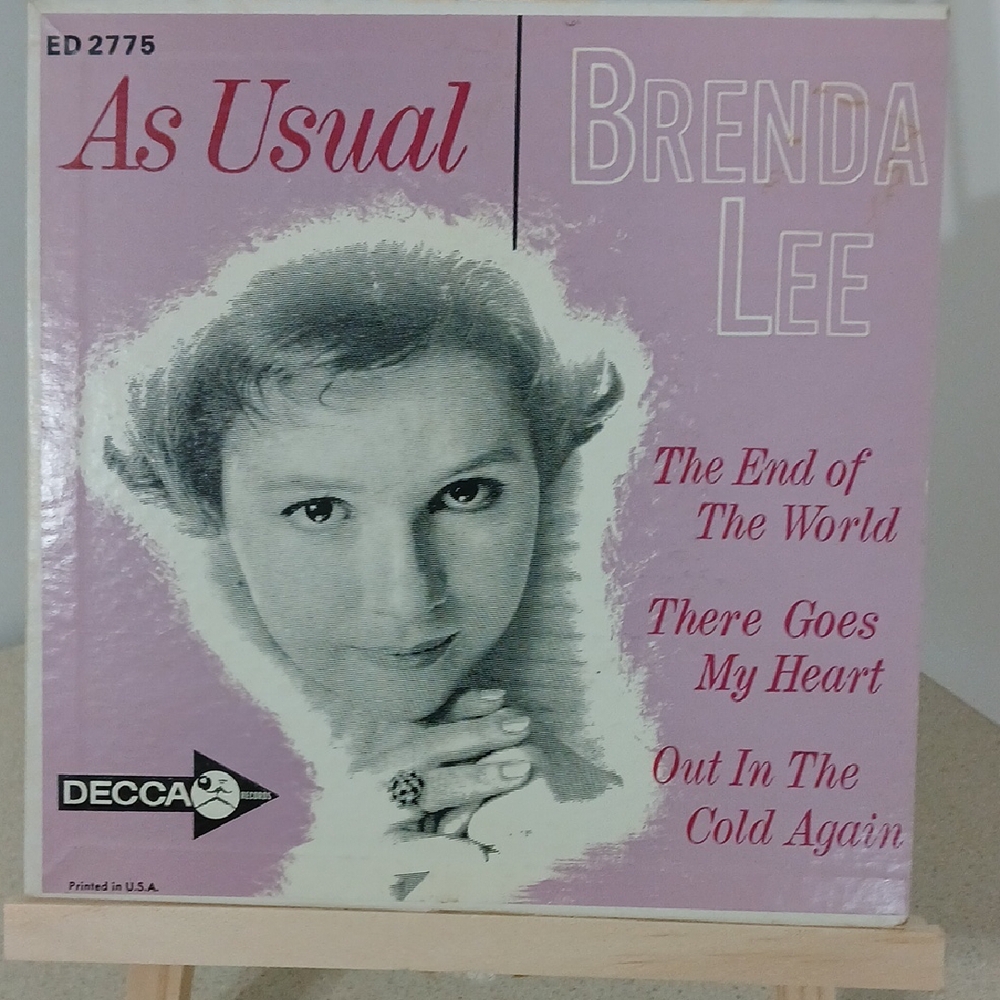 Brenda Lee Vinyl Record - As Usual 45 EP ED-2775